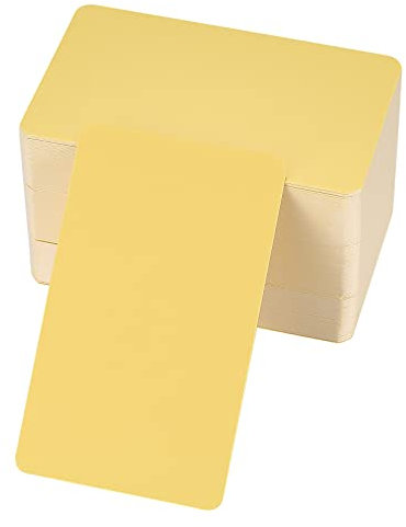Blanko Papier Karten, 150 Stück Karteikarten, Spielkarten, Memory Karten Blanko, Kraftpapierkarten, Visitenkarten Papier für Heimwerken Gedächtnis Lernen - Gelb, 8,9 x 5,2 cm/3,5 x 2,04 Zoll