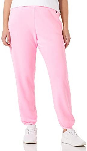 Champion Rochester 1919-C-Campus High Waist Elastic Cuff Pantaloni da Tuta, Rosa Cotton Candy (CCPF), L Donna