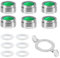 Vinabo 6 Pezzi Rompigetto Rubinetto Cucina Bagno,Filtri Rubinetti Lavandino Universale,Filtri Rubinetto,Aereatori Rubinetti M24 in Ottone Placcato in Cromo in Plastica ABS + 1pz Chiave