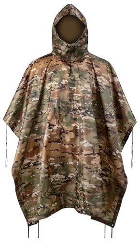 Fousam Regenponcho Damen Herren, Wasserdicht, Zelt, Regencape, Regenjacke für Wandern, Camping, Picknick, Reisen, Outdoor -Aktivitäten