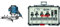 Bosch Professional 0601626000 Défonceuse GOF CE 1250 W 10000-24000 tours/min + 6 pièces Kit de Fraises à Araser et de Bordage (pour bois, Ø 8 mm Queue, Accessoires de Fraises d'Encastrement)