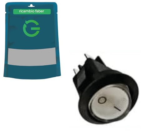 G GRIMALDI Interruttore 0-1 Accendione Macchina da Caffè in Cialde compatibile con FABER