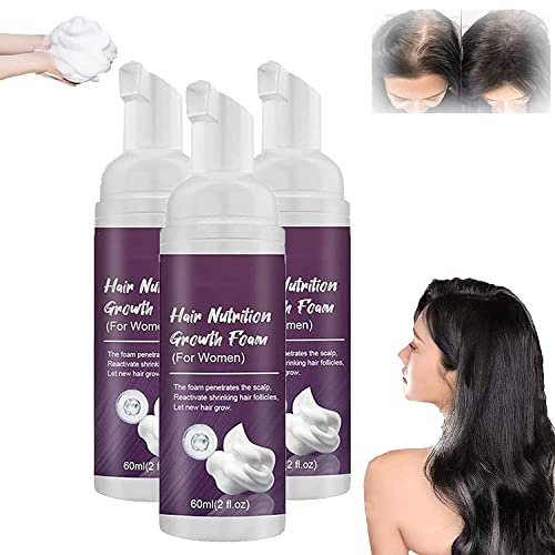 KERA'GRO Haar-Belebungsschaum Shampoo, Exalted Hair-Revive Foam Shampoo, Anti Haarverlust Shampoo, Schaum Haarausfall Shampoo, Anti-Haarausfall-Behandlung für dünner werdendes Haar (3PCS)