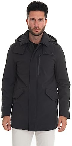 Woolrich - Ut2735 barrow mac soft coat 100 nero WOOU0501MR