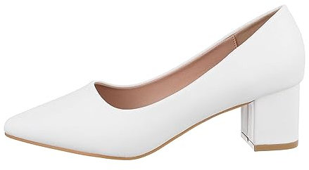 Ital Design Damenschuhe Pumps Klassische Pumps, CIC-309-, Kunstleder, Weiß, Gr. 38