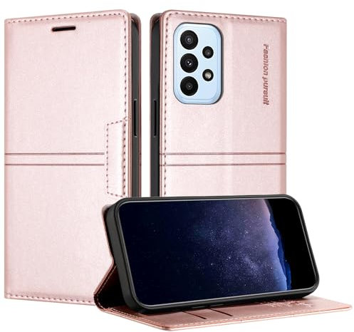 TOUCASA Coque pour Samsung Galaxy A23 5G/A23 4G/M13 4G/M23 5G/F23 5G, Housse en Cuir PU Portefeuille Etui, TPU Fonction Support Anti-Choc Folio Magnetique Compatible avec Samsung M13 4G (Rose)