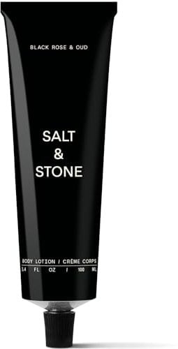Salt & Stone Body Lotion | Scented Daily Body Lotion for Women & Men | Hydrates, Nourishes & Softens Skin | Restores Dry Skin | Fast-Absorbing | Cruelty-Free & Vegan (100 ml) (Black Rose & Oud)