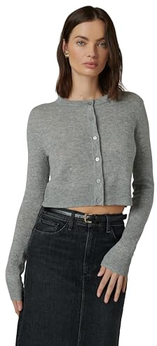 Joe's Jeans Women's The Dani Button Down Long Sleeve Cardigan, Grey, Small