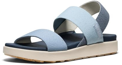 KEEN Femme Elle Backstrap Sandales compensées, Faded Denim/Skyway, 41 EU