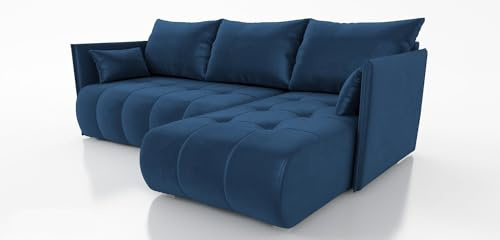 IWMAR MÖBEL Nessa ECKSOFA MIT SCHLAFFUNKTION! 214x152x40 Sofa 4 Sitzer! Best Schlafsofa. Eckcouch mit Bettkasten. Couch Wohnzimmer. Polstermöbel. Möbel mit Schlaffunktion. Schlafsofa mit Bettkasten.