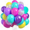YOUYIKE 60 Stück Lila Blau Rose Rot Gelb Ballons, 12 Zoll Latex Luftballons, Metallic Konfetti Glitzer Luftballons für Kinder und Erwachsene Geburtstag, party, Graduierung, Ostern Deko