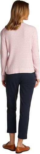 Tommy Hilfiger Pull Femme Cable Fine Torsadé, Rose (Heather Light Pink), S