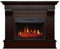 ArtiFlame Elektrokamin Albion AF23S, Elektrischer Standkamin mit Heizung 1800 W, realistischer 3D-Flammeneffekt, LED-Beleuchtung, Fernbedienung, Timer, Thermostat, Knistereffekt, MDF, Mahagoni braun