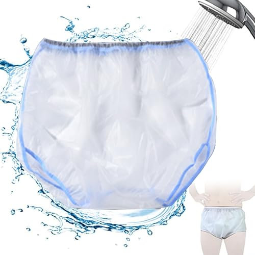 Inkontinenz-Unterhosen für Erwachsene Aus Kunststoff Wasserdicht Und Auslaufsicher Unisex-Inkontinenz-Slips Komfort-Hose Waschbar Und Wiederverwendbar,XL,White
