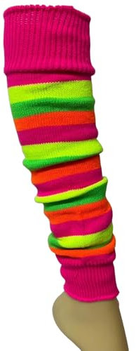 ANZEE Leg Warmers for Adult Ladies & Girls Stay Warm and Stylish Women Knitted Ankle Striped Leg Warmers Party Dance, Sports, Yoga Accessories (Rainbow, One Size (Fit All))