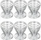 Yitobici Huevera de Alambre de Acero Inoxidable con resortes en Espiral, Soporte para Huevos, Soporte para Huevos, Soporte para Huevos apilable, utensilio para cocinar para el Desayuno (6 Piezas)