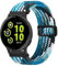 Oumida Elastisches Nylon Armband für Garmin Vivoactive 5 Armband/Vivoactive 3 Music, Garmin Venu Sq/Venu Sq 2/ Venu Sq 2 Music/Venu 2 Plus Armbänder, Geflochtenes Uhrenarmband mit Magnetschnalle