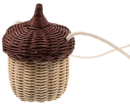 Ipetboom Elegante Rattan-umhängetasche Mini-weidenkorb Zur Aufbewahrung Kleiner Korbgriff