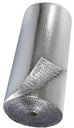 JINDAOSH Self-Adhesive Vapour Barrier Waterproof Thermal Foil Insulation Aluminium Foil Membrane For Loft, Wall, Home, Caravan, Attic, Garage, Roofs(Size:1x2m (39 in X 6.5 Ft))