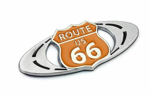 Adesivo 3D in metallo USA Route US 66 con logo