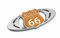 Adesivo 3D in metallo USA Route US 66 con logo