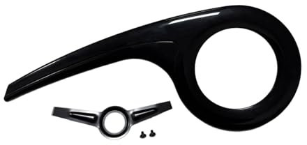 Ronyme Fahrradkettenschutz Deckungs Ersatzfall Zykluszubehör Shell Protector Freizeit Fahrradkettenabdeckung für 46T-52T Kurbeln,Ideal für Rennrad & Citybike, Schwarz