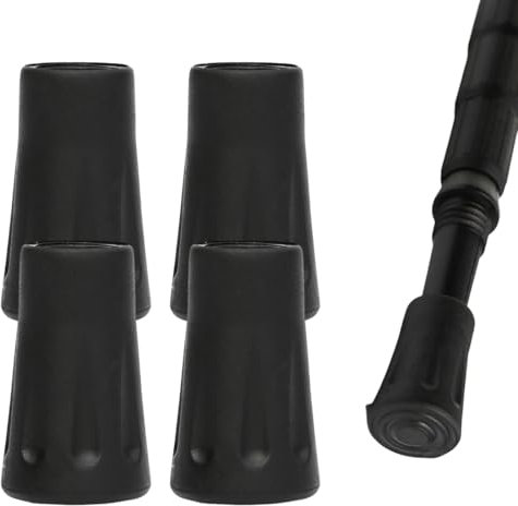 WUSJCOF Tapones de Goma para Bastones de Senderismo y Marcha - 4 Piezas Amortiguadores de Goma Antideslizantes de Repuesto para Bastones de Trekking, Tacos de Goma de Senderismo Profesionales