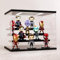 AZEYN Acryl Vitrine mit LED Beleuchtung, 3/4/5/6 Stufen Staubdicht Schaukasten für Minifiguren, Display Case Box für Modellautos Collectibles (Schwarz 4 Etagen 32×24.5×27cm)
