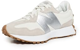 New Balance Women's 327 Sneaker, Angora/Silver Metallic, 8.5