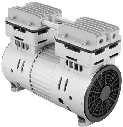 750 W, compressore senza olio, compressore a sussurro, compressore d'aria senza olio con 145 l/min, per applicazioni industriali e officine