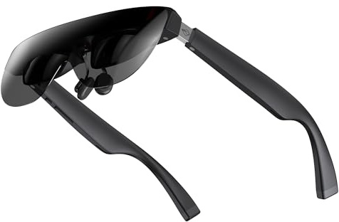 THIИKAЯ AiRA XR/AR Glasses with 160 45°FOV 120Hz 5000 Nits, Myopia Adjust, Ultra-Wide Resolution Video Display Glasses for iPhone 17/16/15, Steam Deck, ROG, Switch, Mac, PC, Android & iOS, Black