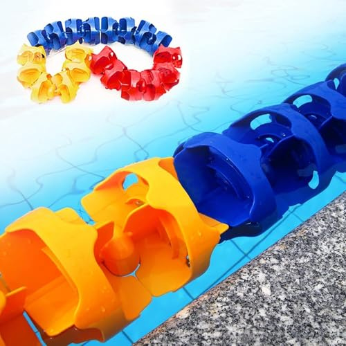 Kanduo Corde séparatrice de sécurité pour Piscine Corde de séparation de Piscine, Corde de sécurité Flottante de Piscine, Ligne de Couloir de Natation en Forme d'arc(Nylon Rope,8m/26.3ft)