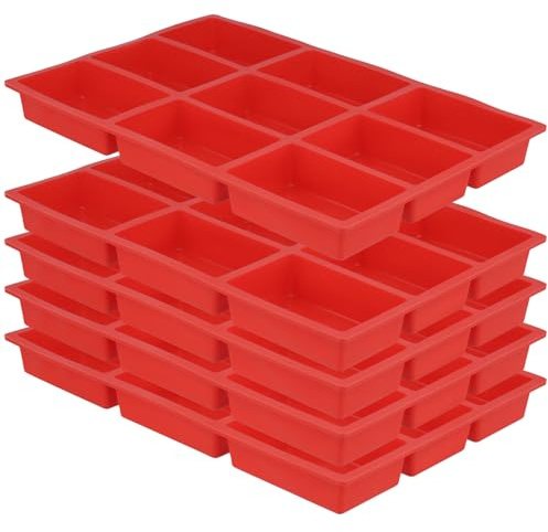 YUENPUN 5PCS Silicone Mini Loaf Pans, Non-Stick 9 Cavity Mini Loaf Tins, Bread Baking Molds for Mini Cakes, Bread, Brownie, Meatloaf, Cornbread,Cheesecake, 31x21x3cm