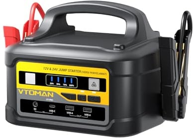 VTOMAN VT-PRO 10000A Power Bank 12V/24V – Batteria Portatile 58800mAh per Auto con Ricarica Rapida 145W, Avviatore per Camion, Camper e Yacht (Compatible con Tutti i Motori a Benzina e Diesel)
