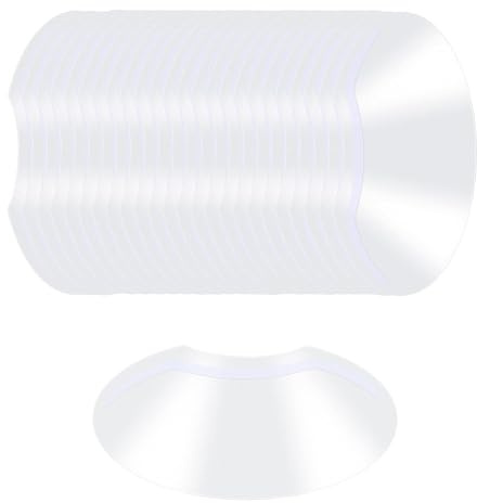 Haluway 25Pcs Clear Face Visors, Adhesive Shower Face Eye Protector Shields, Transparent Eye Shield for Cataract Surgery Aftercare, Eyelash Extensions, Hair Dye & Facial Care