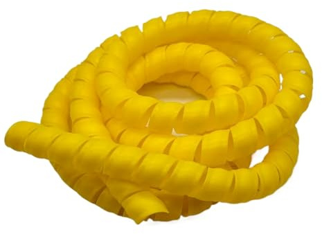 Styire Flexibler Kabelschutz mit 8 mm Innendurchmesser, Spiralwickelrohr for Ordnen von Kabeln Schutzhülle(Yellow,2 Meters)