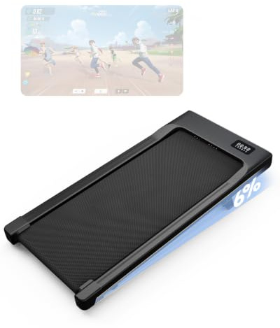 Lacuffy Walking Pad with 6% Incline Treadmill for Home Foldable | 6/12km/h Under Desk Treadmill 136kg Folding Walking Treadmill with Handle, HIIT Programs, UK Stock, Fast & Reliable Delivery