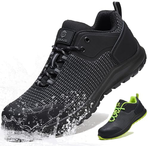 Zapatos de Seguridad para Hombre Mujer S3 ESD Calzado de Seguridad SRC FO