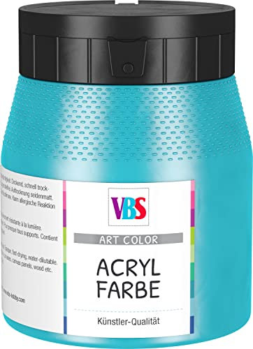 VBS Acrylfarbe seidenmatt 250 ml Malen Keilrahmen Farbe Türkis