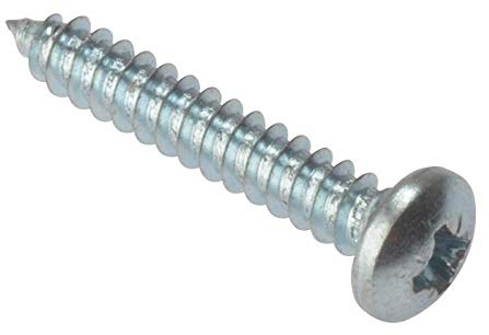 ForgeFix Self Tapping Screws Pan Head | 1 1/2 x 8 | Zinc Plated | Box 200