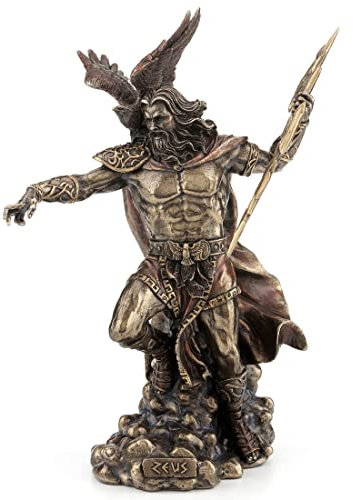 Veronese Design Zeus Griechische Gott halten Thunderbolt Statue mit Adler