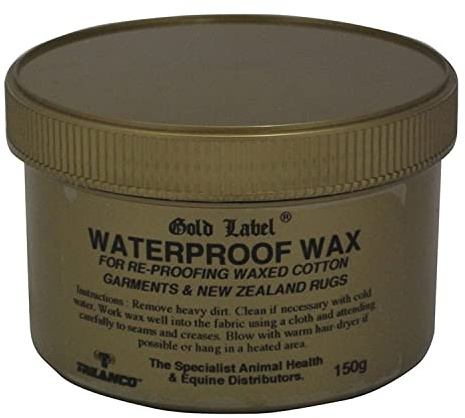 Gold Label Waterproof Wax, Re-proofing For All Waxed Cotton Garments, 150 GM, clear