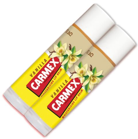 Carmex Vanilla Click Stick Set | Multipack With SPF 15 For Sun Protection | Soothes And Repairs Dry, Cracked Lips | Intensely Hydrating Winter Lip Care Formula (Pack Of 2)
