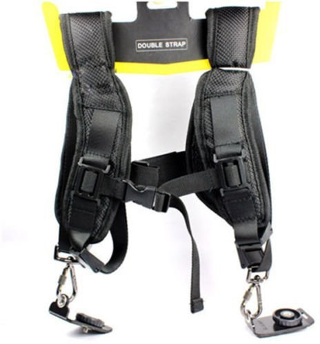 BW Camera & Binocular Straps Double Dual Shoulder Strap Belt Holster for DSLR Camera Canon Nikon Sony