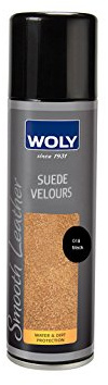 Woly Black Suede Color Rejuvenating Spray, Protects Against Moisture & Dirt, Freshens Designer Suede Leather Shoes, Handbags, & Clothing. Made in Germany