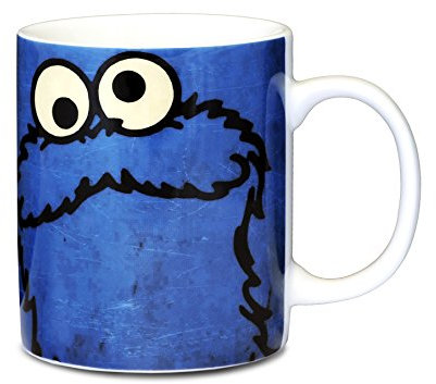 Logoshirt® Sesamo apriti I Cookie Monster I Tazza da caffè in porcellana, 300 ml I Lavabile in lavastoviglie I In confezione regalo colorata I Design originale su licenza Design