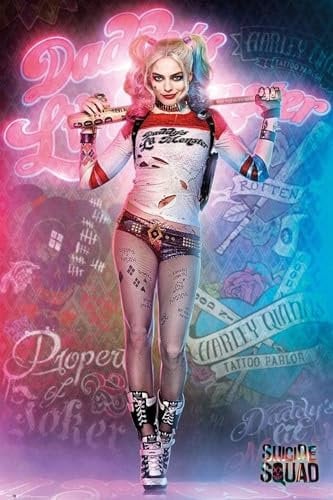 GB Eye Maxi-Poster Suicide Squad Harley Quinn Stand, aus Holz, verschiedene Motive, 61 x 91,5 cm