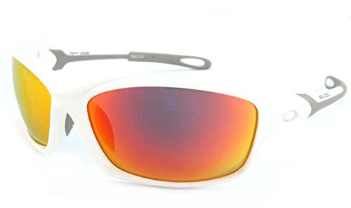 Bloc Daytona XRW60 Sunglasses - Shiny White / Red Mirror