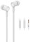 Heavy Bass 3.5mm In Ear Wired Hands Free Earphones with Built in Mic Microphone and Multi Function Button for Panasonic Lumix Smart Camera CM1 - White