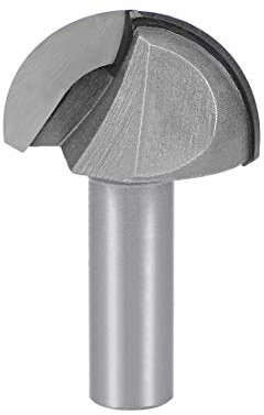 sourcing map Router Bit 1/2 Shank 1-1/2 Cutting Dia. Core Box 2 Flutes Carbide for Carpentry Woodworking Milling Cutter Tool